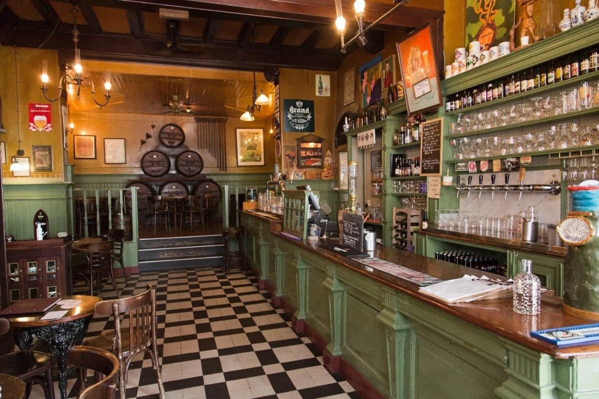 Authentic cafe interior